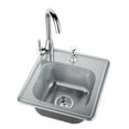 thumbnail image 1 of 17 in. 304 Stainless Steel Single Sink with Cold and Hot Water Faucet, 1 of 2