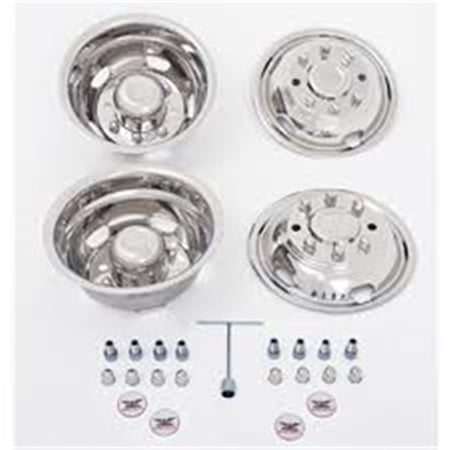 17 in. 8 Lug 5HH Dual Wheel Dotliner Simulator Set for 2011-C Chevy, GMC & K 3500