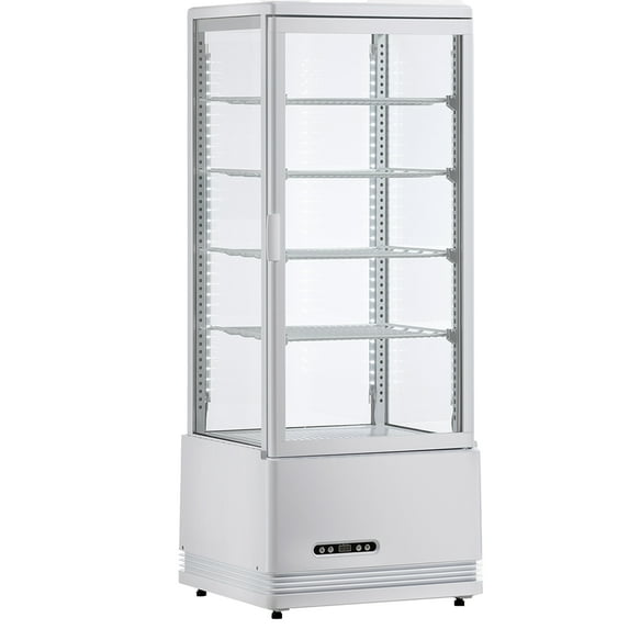 17 in. Commercial Countertop Refrigerator Showcase NSF Beverage Cooler 98L Pie Refrigerator Display Case Refrigerated Cabinet Showcase Defogging Function