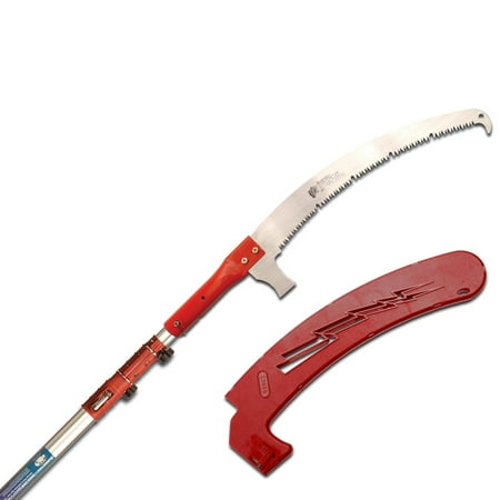 17 in. Curved Serrated Blade with 6 ft. to 15 ft. Telescoping Pole Saw