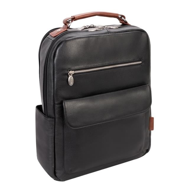17 in. U Series Logan Leather Two-Tone Dual-Compartment Laptop & Tablet  Backpack, Black - Walmart.com