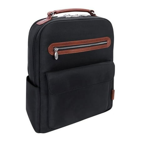 17 in. U Series Logan Nylon Two-Tone Dual-Compartment Laptop & Tablet Backpack, Black