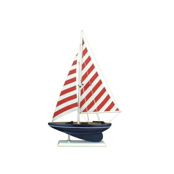17 in. Wooden Nautical Delight Model Sailboat