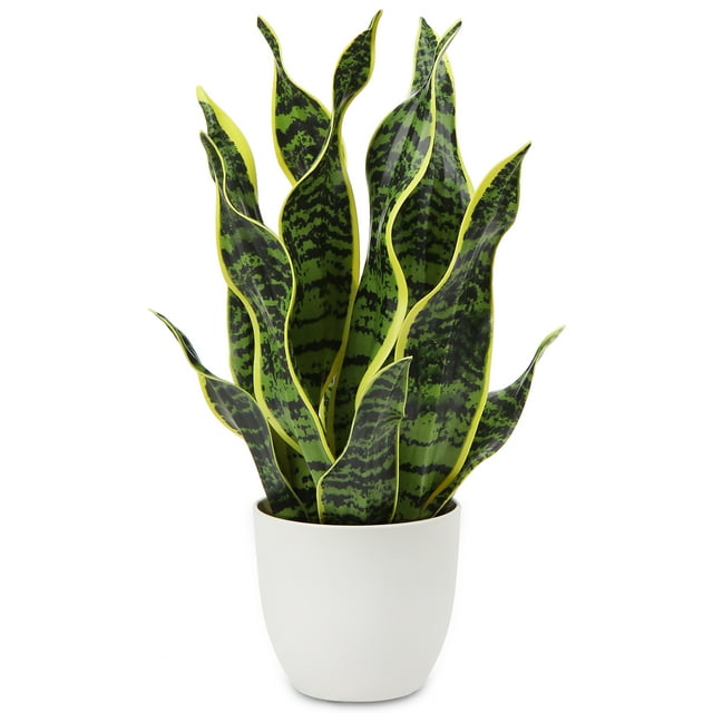 17 inch Artificial Snake Plant Potted Sansevieria Trifasciata Plants