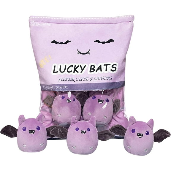 17-inch Bat Throw Pillows for Couch Bedding Hugging Cushion,Body Pillow Removable Stuffed 5pcs Animal Dolls for Kids