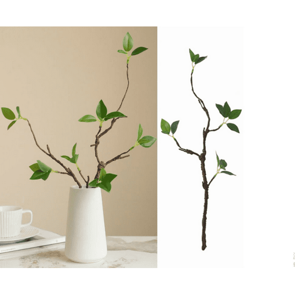 17 inch Bendable Artificial Tree Branches Vines Twigs Limb Trunk Silk Moss Green Plants For Minimalist Decor Wall Hanging Vase Flower Arrangement Room Halloween Decoration