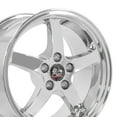 thumbnail image 1 of OE Wheels FR04B 17 Inch Rim Fits Mustang Cobra R Style 5x114.3 17x9 Chrome (1), 1 of 5
