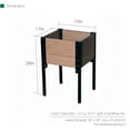 thumbnail image 1 of 17-inch Elevated Planter Box Wood Texture/ Brown, 1 of 5