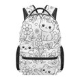 thumbnail image 1 of 17-inch Floral-Print Backpack, Fun DIY Coloring Backpack with a Spacious Main Compartment and Zippers,Lightweight & Soft for Sports Travel and Gym, 1 of 8