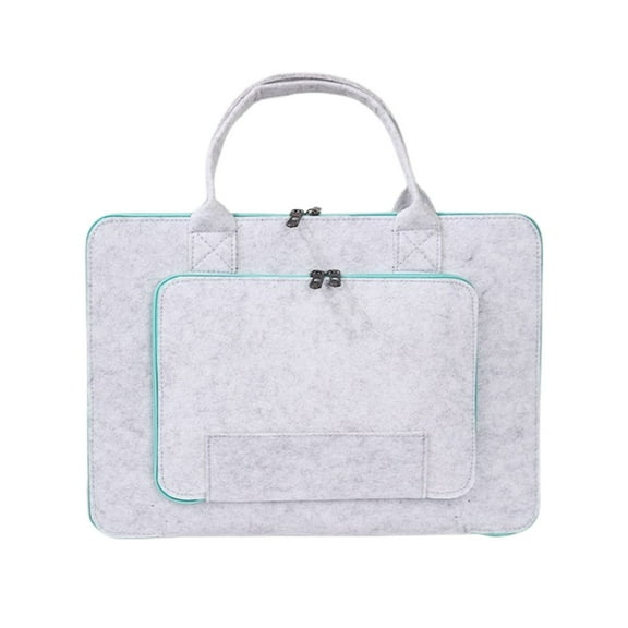 17 inch Laptop Briefcase Water-Resistant Bag Portable Carrying Protector with Sturdy Handle and Zipper Multi-pocket Waterproof Computer Bag Slim Briefcase for Men Women