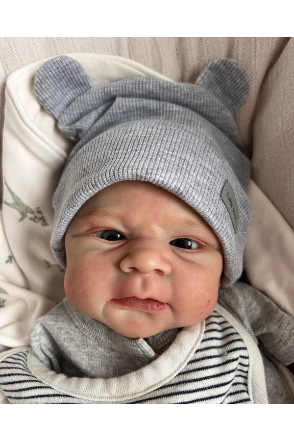 17 inch Lifelike Reborn Baby Dolls Cloth Body, Realistic Baby Doll Sleeping Preemie Real Life Baby Dolls with Accessories Gift Set for Kids Age 3+