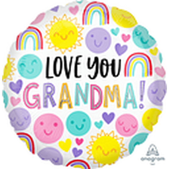 18C HX LOVE YOU GRANDMA HAPPY FACES