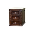 thumbnail image 1 of 17-inch Medium Walnut Antique Brass Finish Bathroom Cabinet with White Marble Counter Top - Bellaterra Home, 1 of 3