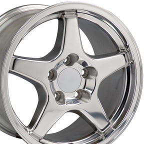 Set(4) OE Wheels CV01 17x9.5 Polished Rims 5x120.65 56ET