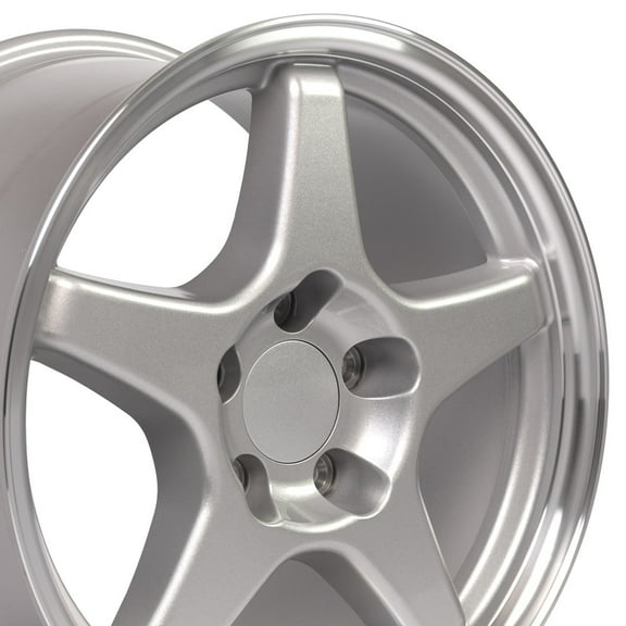 17 inch Rim fits 97-04 Chevrolet Corvette ZR1 Silver Machined Lip Aluminum Wheel Direct Fit