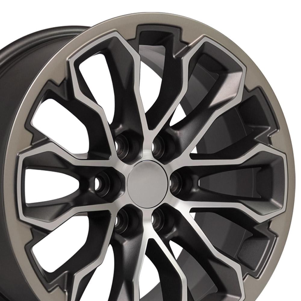 17 inch Satin Gunmetal Rims Fits Chevrolet Colorado 2015-2021 6 Lug 120mm