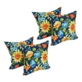 thumbnail image 1 of 17-inch Square Pattern Polyester Outdoor Throw Pillows (Set of 4) 9910-S4-REO-59, 1 of 1