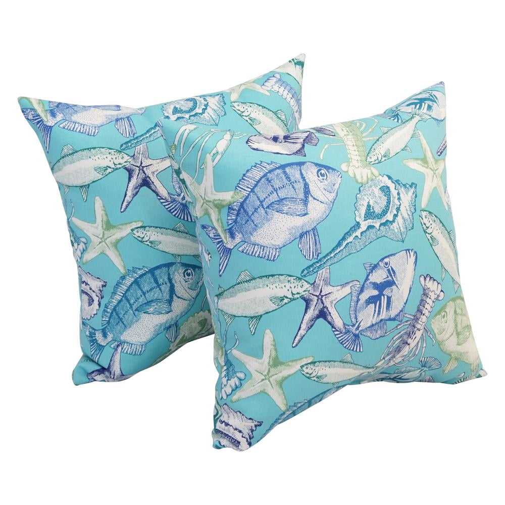 17-inch Square Polyester Outdoor Throw Pillows (Set of 2) 9910-S2-OD-114