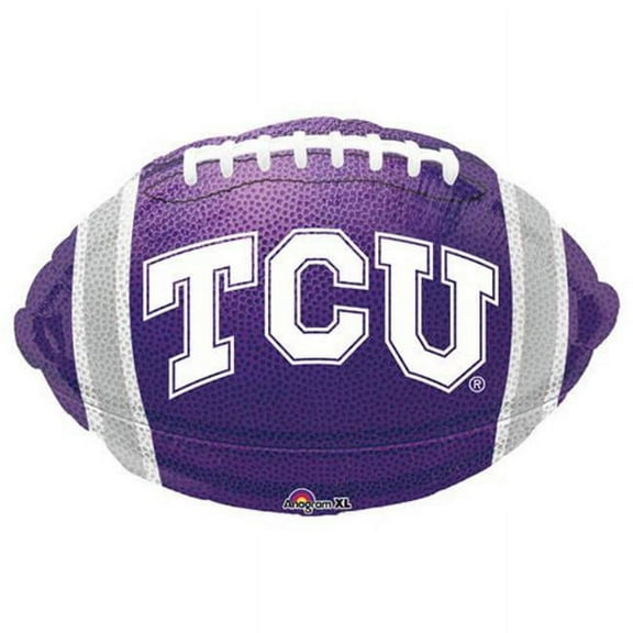 17 inch Tcu Horned Frogs (Texas Christian University) Junior Shape Anagram Foil Mylar Balloon - Party Supplies Decorations