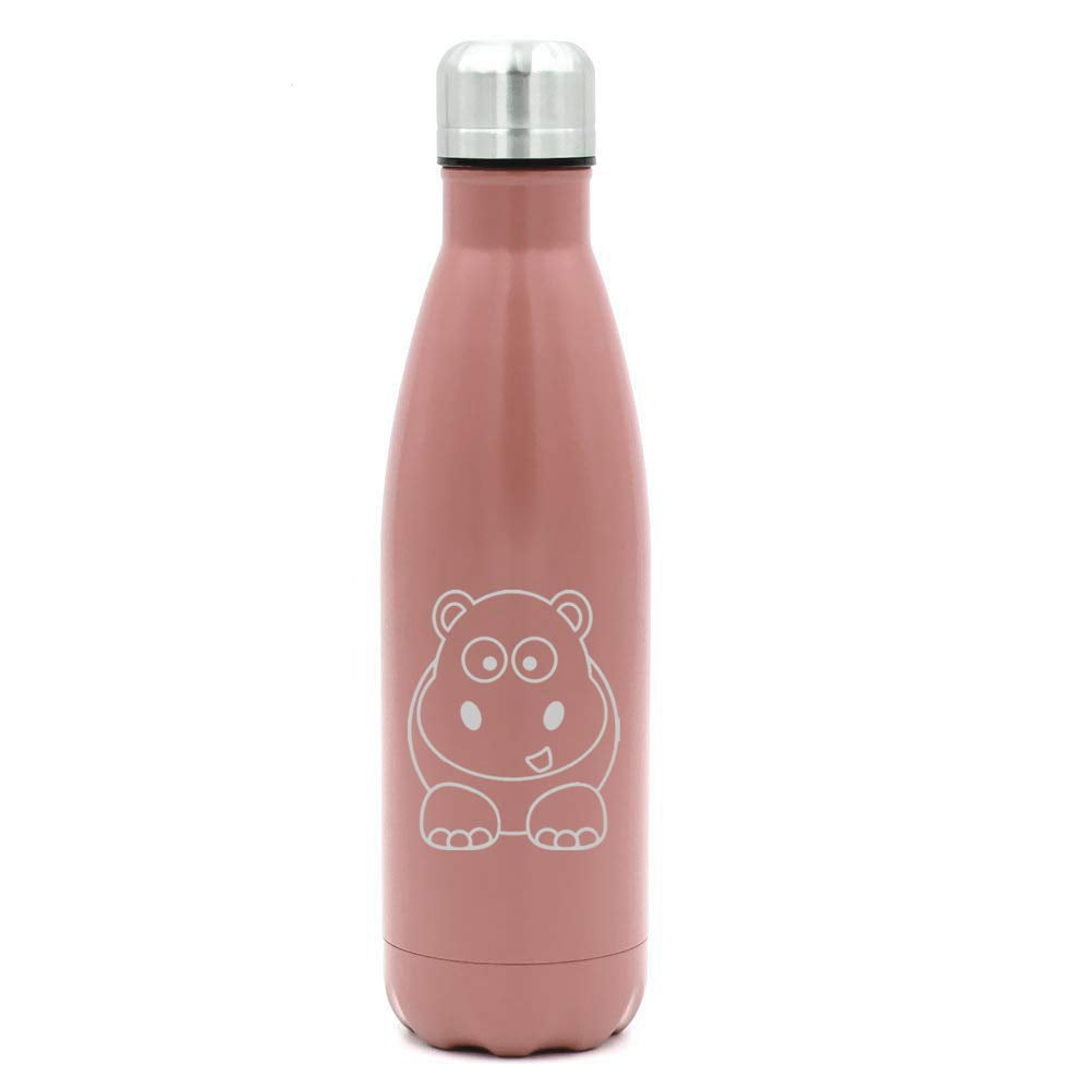 17 oz. Double Wall Vacuum Insulated Stainless Steel Water Bottle Travel Mug Cup Baby Hippo