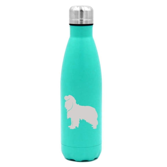 17 oz. Double Wall Vacuum Insulated Stainless Steel Water Bottle Travel Mug Cup Cavalier King Charles Spaniel (Light-Blue)