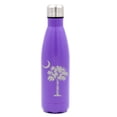 thumbnail image 1 of 17 oz. Double Wall Vacuum Insulated Stainless Steel Water Bottle Travel Mug Cup Palmetto Tree South Carolina Palm Moon (Purple), 1 of 1
