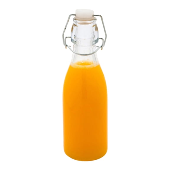 Restaurantware-17 Ounce Swing Top Glass Bottles, 10 Airtight Seal Glass Bottles With Swing Top Lids - Medium, Resealable, Clear Bottle, For Sodas, Kombuchas, Juices