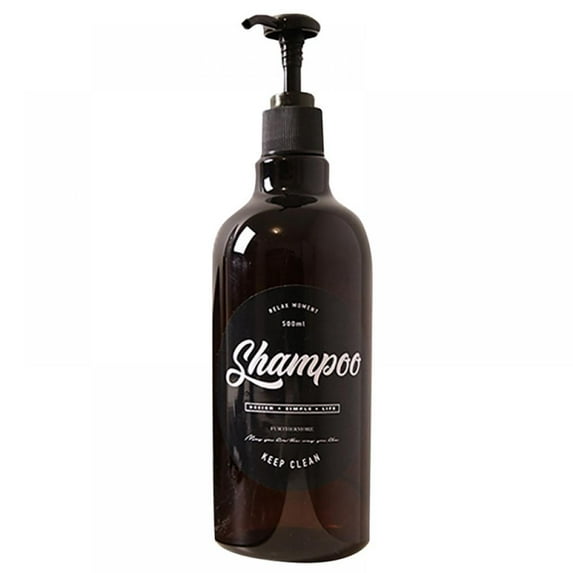 17 oz Shampoo, Conditioner, Wash Shower Soap Dispensers-Refillable Empty PET Plastic Pump Bottle Shower Containers-Printed Design-Waterproof, Rust-Free, Clog-Free, Drip-Free