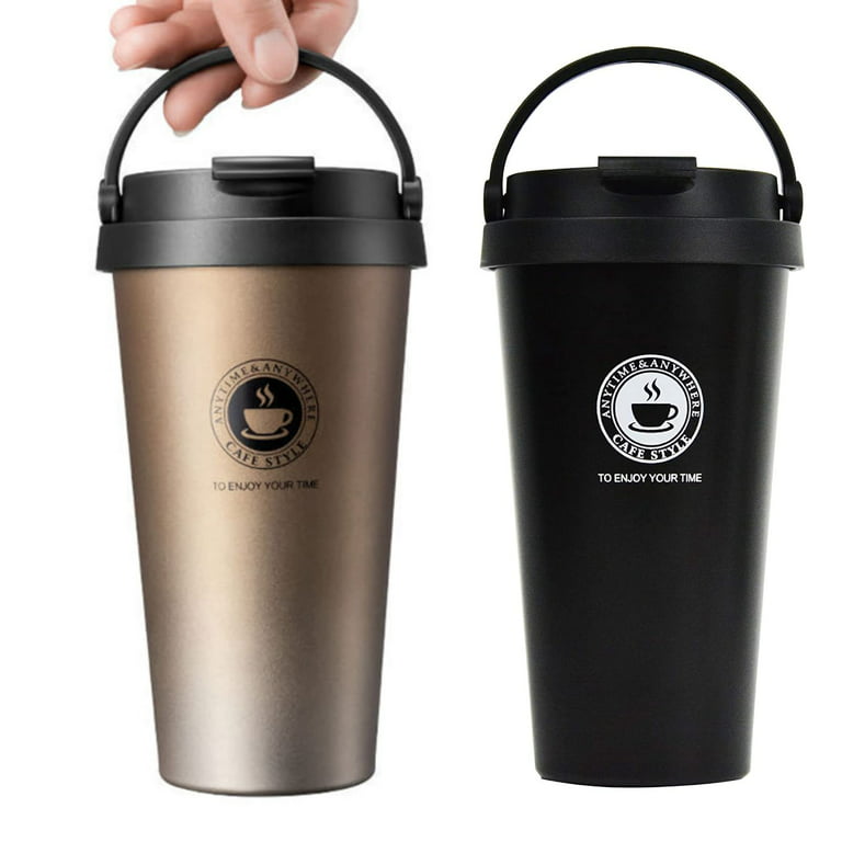 17 oz Travel Coffee Mug, Vacuum Insulated Coffee Travel Mug Spill Proof  with Lid, Reusable Coffee Tumbler for Keep Hot/Ice Coffee,Tea and Beer, Car Thermos  Cup 