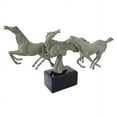 thumbnail image 1 of 17"w Galloping Stallion Horses Statue Sculpture Figurine, 1 of 1