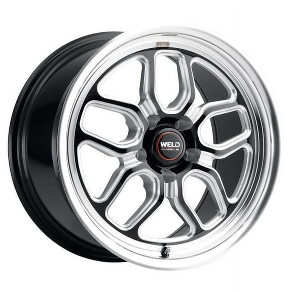 17 x 10 in. 5 x 112 mm Bolt Pattern 40 mm Offset 7.1 in. Backspacing Racing Laguna Drag Wheel, Gloss Black - 78.1 mm Center Bore