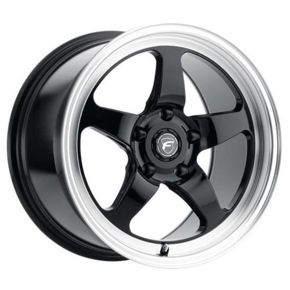 17 x 10 in. D5 5 x 115 mm Bolt Pattern ET30 6.6 in. Backspace Wheel, Gloss Black