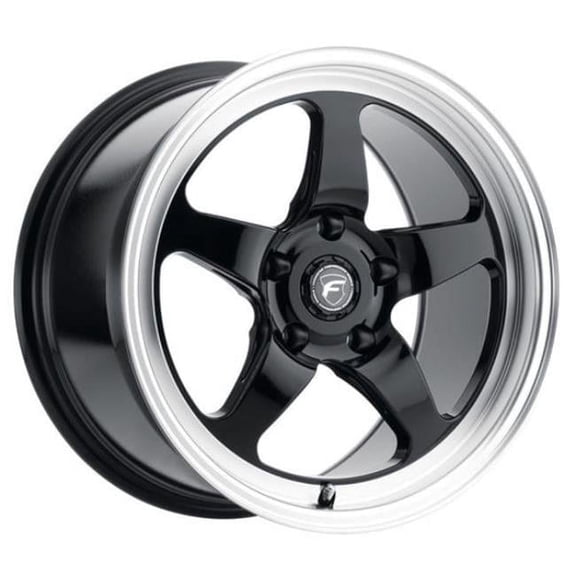 17 x 10 in. D5 5 x 120 mm Bolt Pattern ET45 7.3 in. Backspace Wheel, Gloss Black