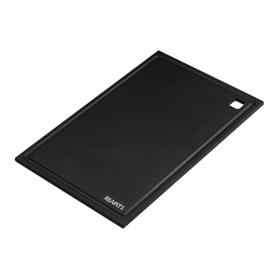 17 x 11 inch Matte Black Composite Replacement Cutting Board for Workstation Sinks - RVA1217BWC