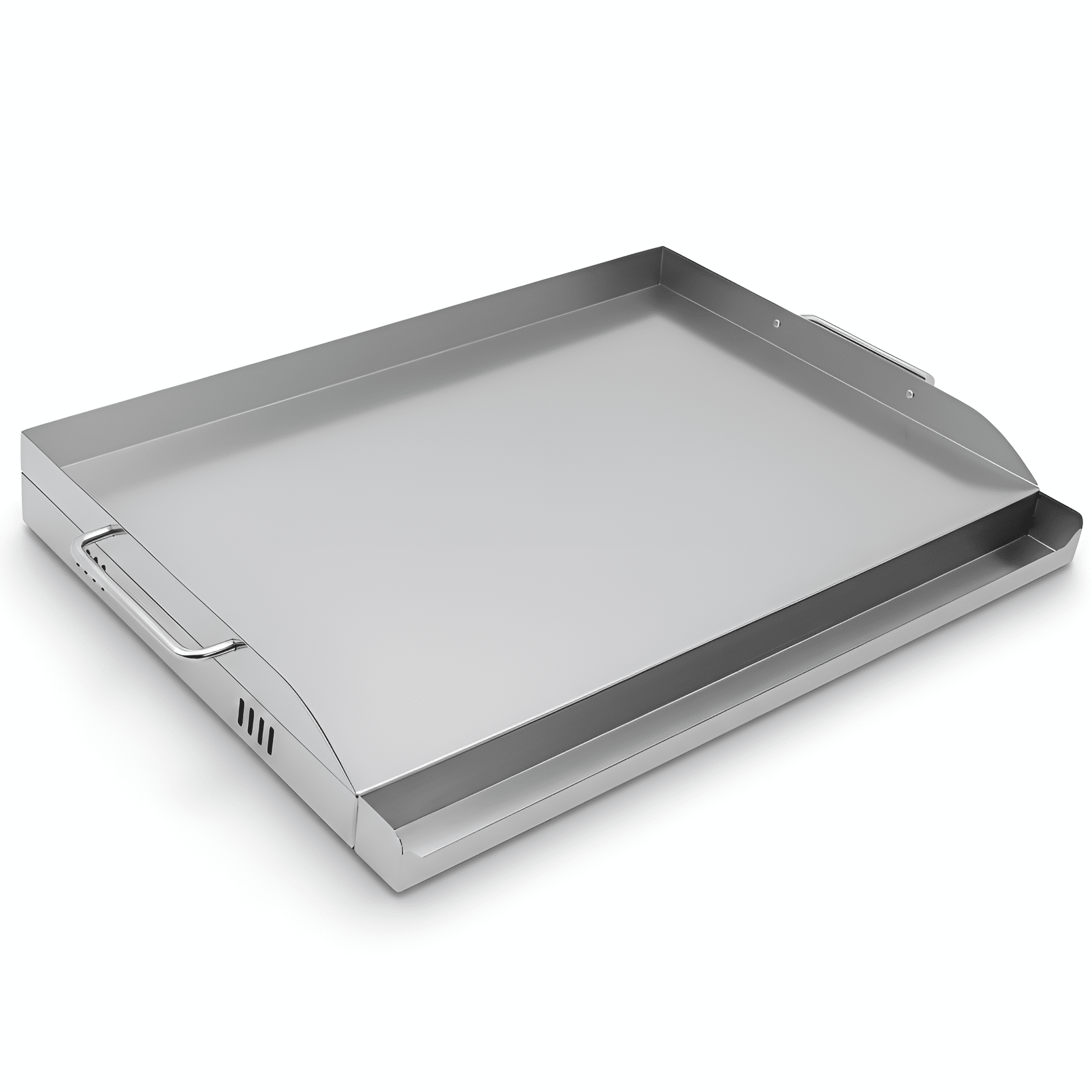 17" x 13" Griddle/Plancha Grill Plate – 4 mm Thick Stainless Steel Universal BBQ Griddle Accessory with Handles for Gas & Charcoal Grills, Medium Size