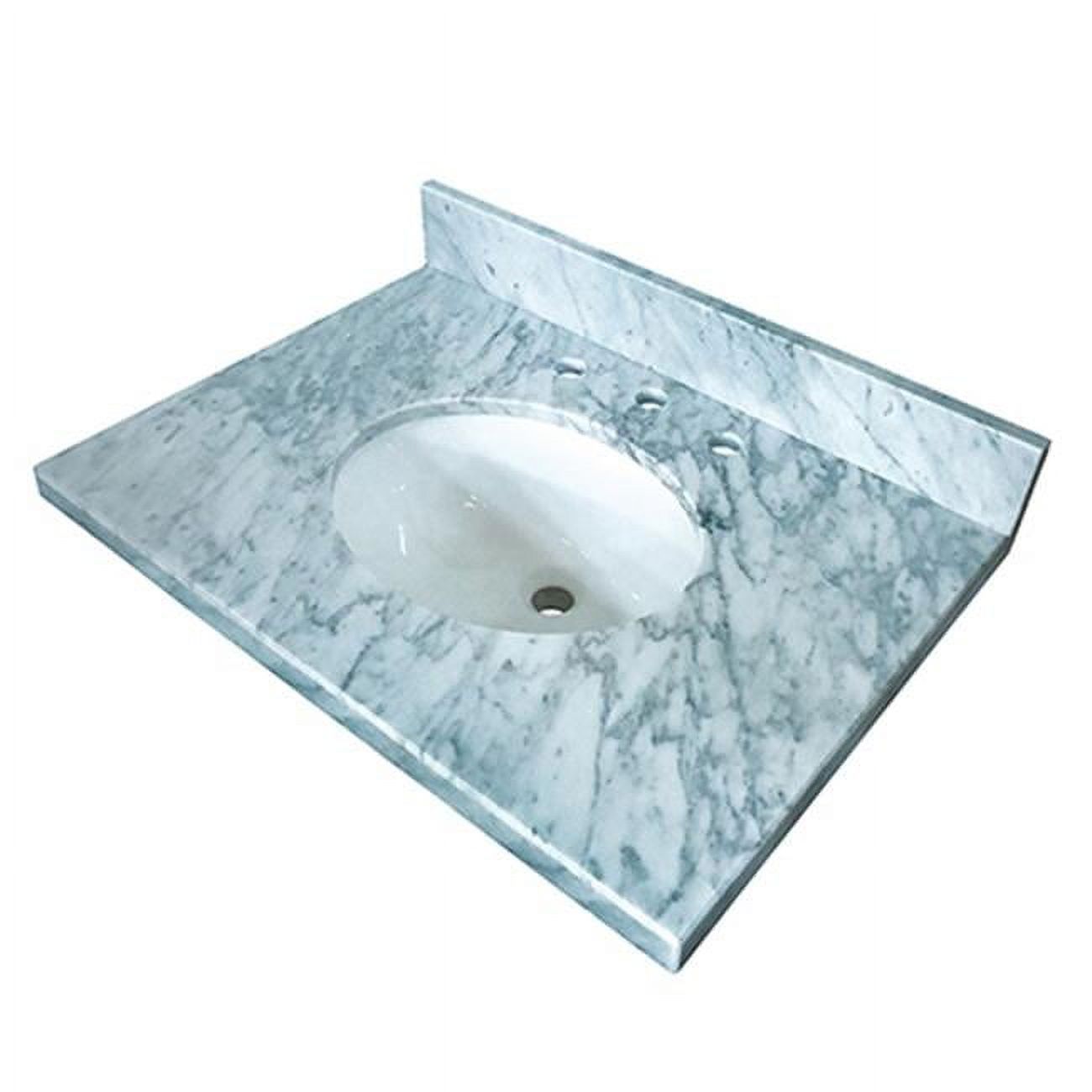 17 x 14 in. Fauceture Carrara Marble Vanity with Tops with Undermount
