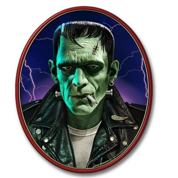 17 x 14 in. Frankie Boy Oval Metal Sign