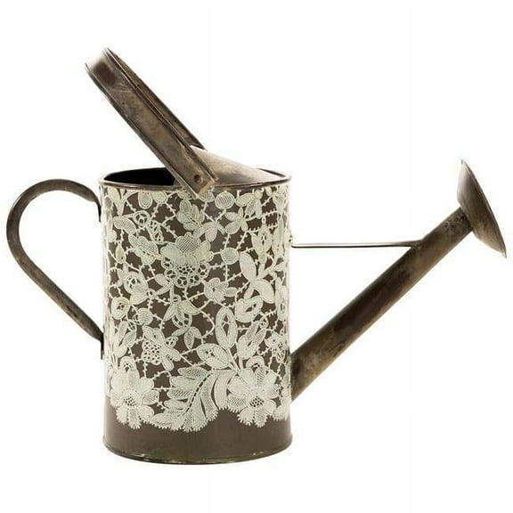 17 x 14 in. Vintage Garden Watering Can - Metal Lace