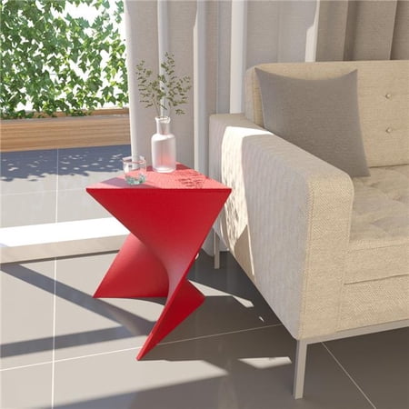 17 x 15.75 x 15.5 in. Randolph Modern Side Table, Red