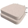 thumbnail image 1 of 17 x 16 x 2 inch Indoor D-shaped Kitchen Dining Chair Cushion, Beige, Set of 2, 1 of 10