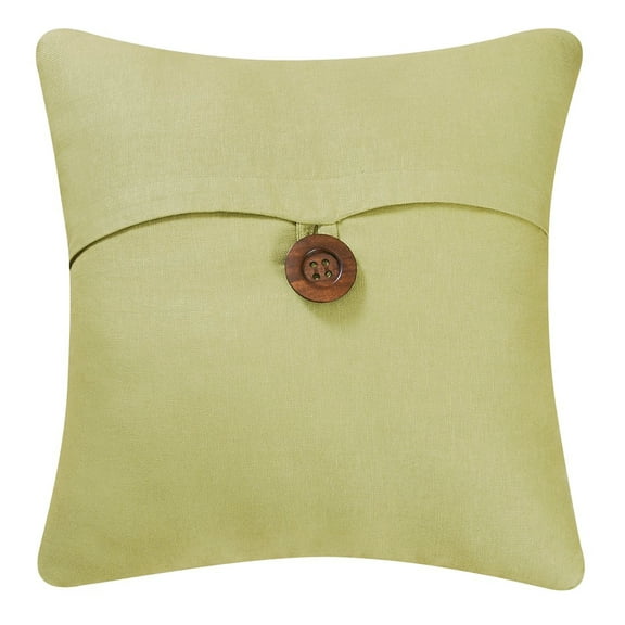 Envelope Green Feather Down Throw Pillow, 17" x 17"
