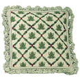 thumbnail image 1 of Frog Leap Needlepoint Pillow, 17" x 17", 1 of 2