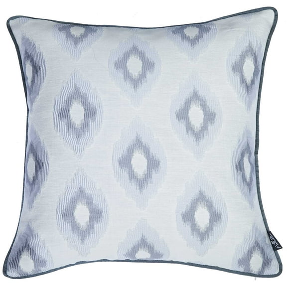 17"x 17" Grey Jacquard Chic Decorative Throw Pillow Cover