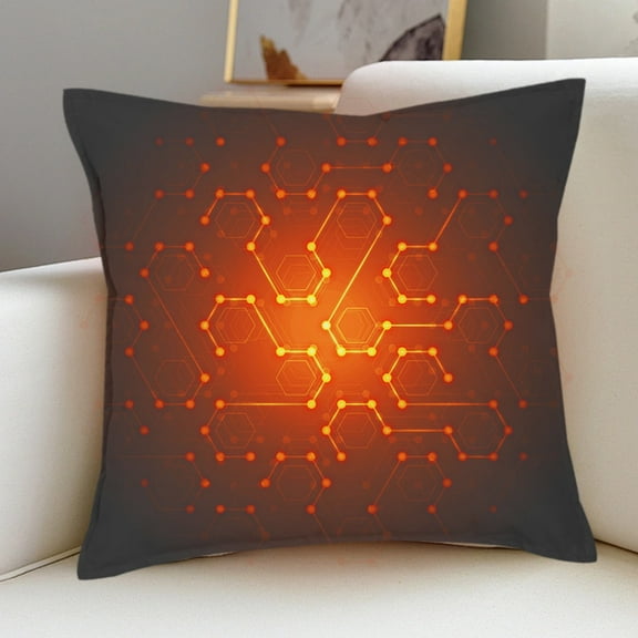 17 x 17 USB Heated Pillow With Three Rank Temperature Adjustment, Heated Pillow for Lumbar Support, Rechargeable Heating Back Pillow for Office and Cars