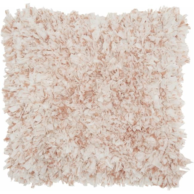 Shaggy Chic Blush And Ivory Throw Pillow Shaggy Chic Blush And Ivory Throw Pillow
