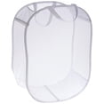 thumbnail image 1 of 17 x 17 x 15 in. White Mesh Pop & Fold Laundry Basket, 1 of 1