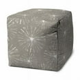 thumbnail image 1 of 17 x 17 x 17 in. Taupe Polyester Cube Geometric Indoor & Outdoor Pouf Ottoman, 1 of 1