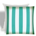 thumbnail image 1 of 17 x 17 x 2.5 in. Turquoise & White Zippered Striped Throw Indoor & Outdoor Pillow, 1 of 1