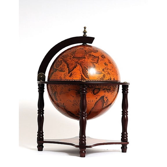 17" x 17" x 22" Red Globe Bar  4 Legged Stand