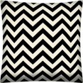 thumbnail image 1 of 17 x 17 x 4 in. Black & Ivory Blown Seam Zigzag Throw Indoor & Outdoor Pillow, 1 of 1